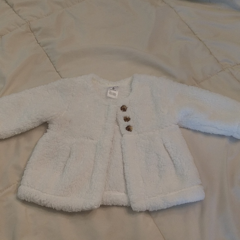 Carter's Six Month White Furry Jacket